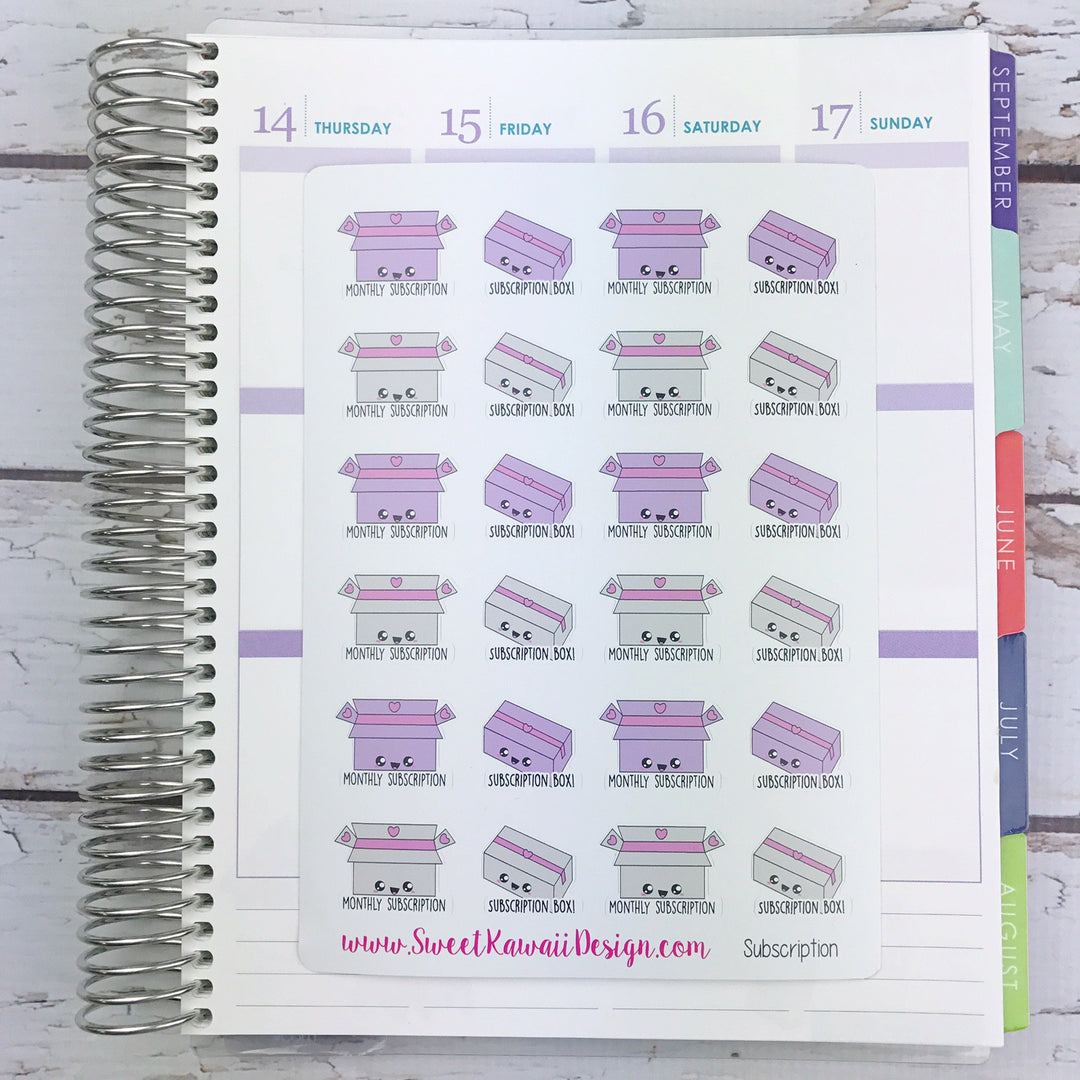 Kawaii Subscription Box Stickers