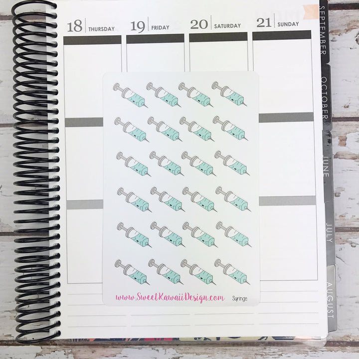 Kawaii Syringe Stickers