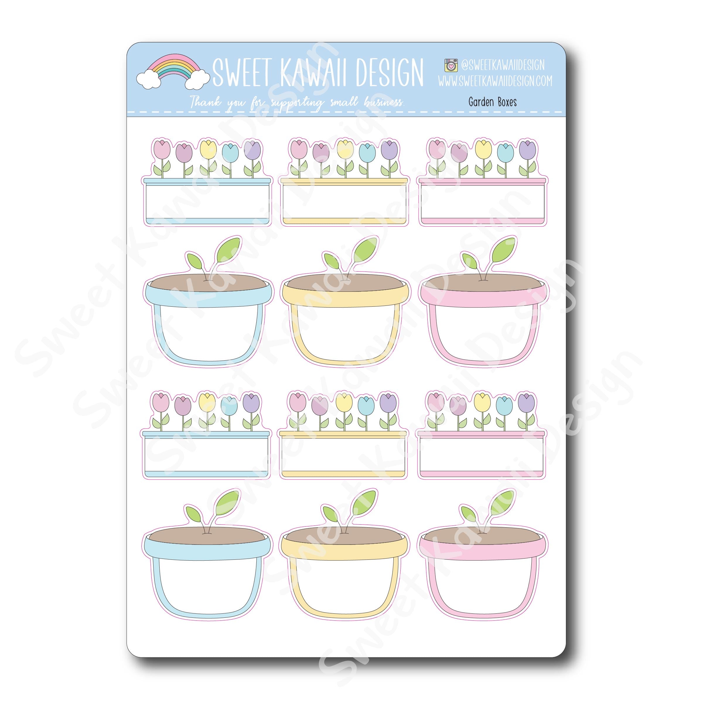 Kawaii Garden Box Stickers