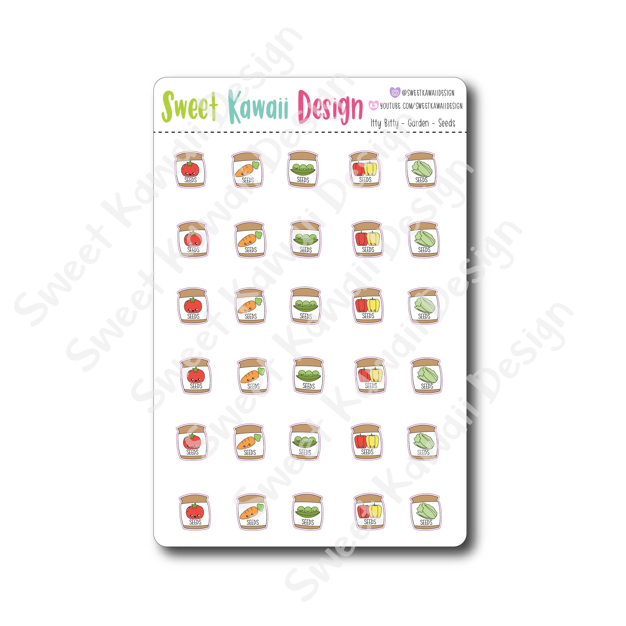 Kawaii Garden Stickers - Seeds