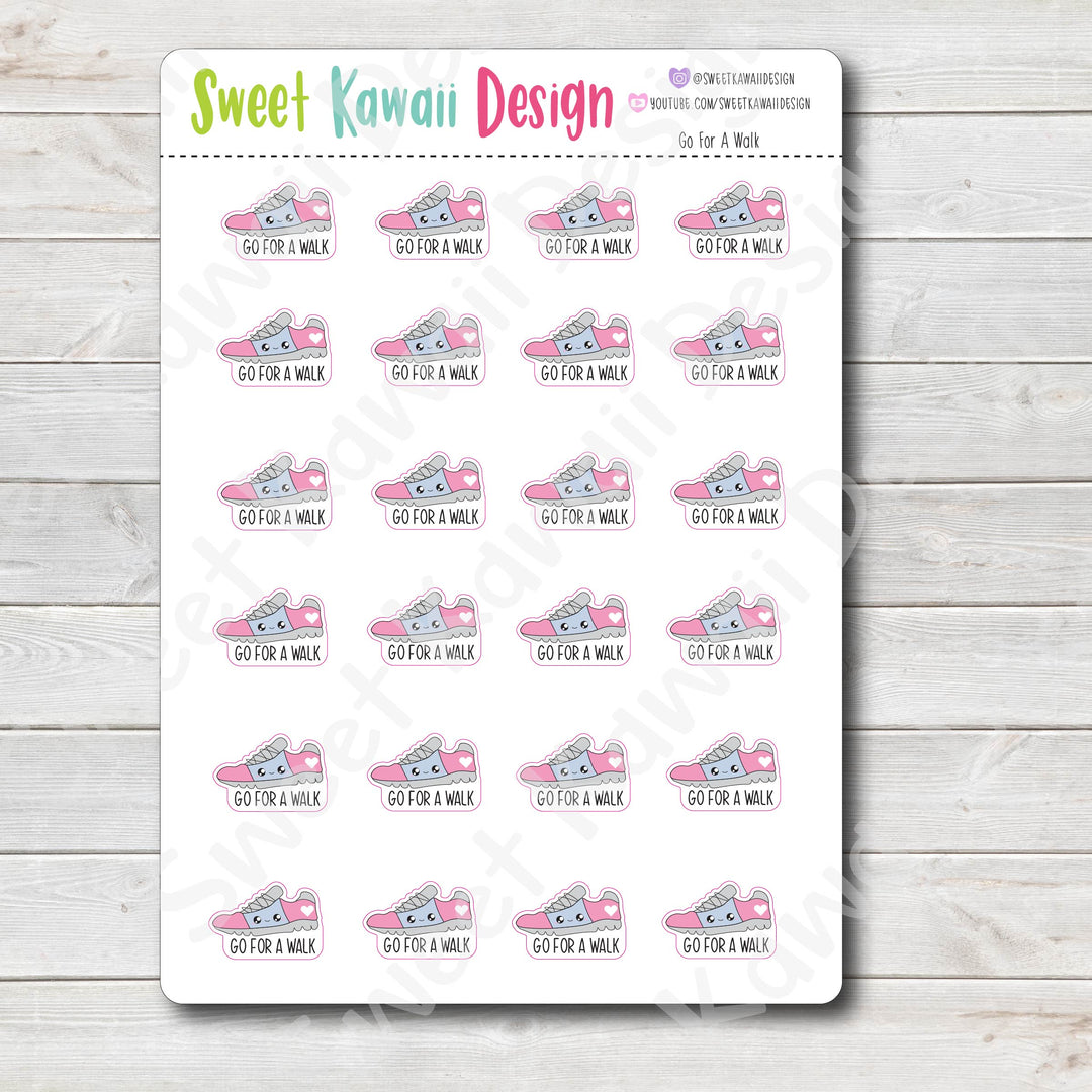Kawaii Go For A Walk Stickers