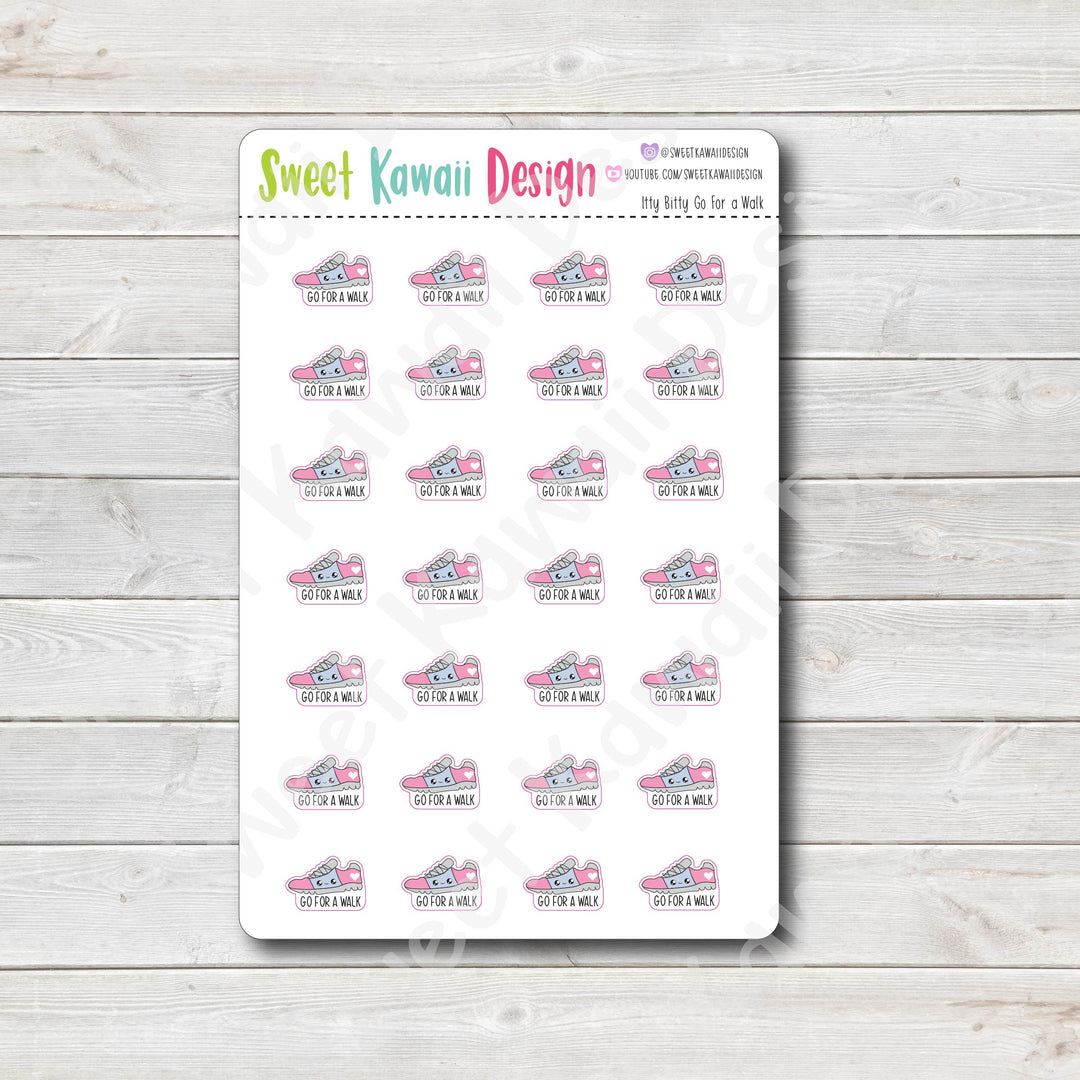 Kawaii Go For A Walk Stickers