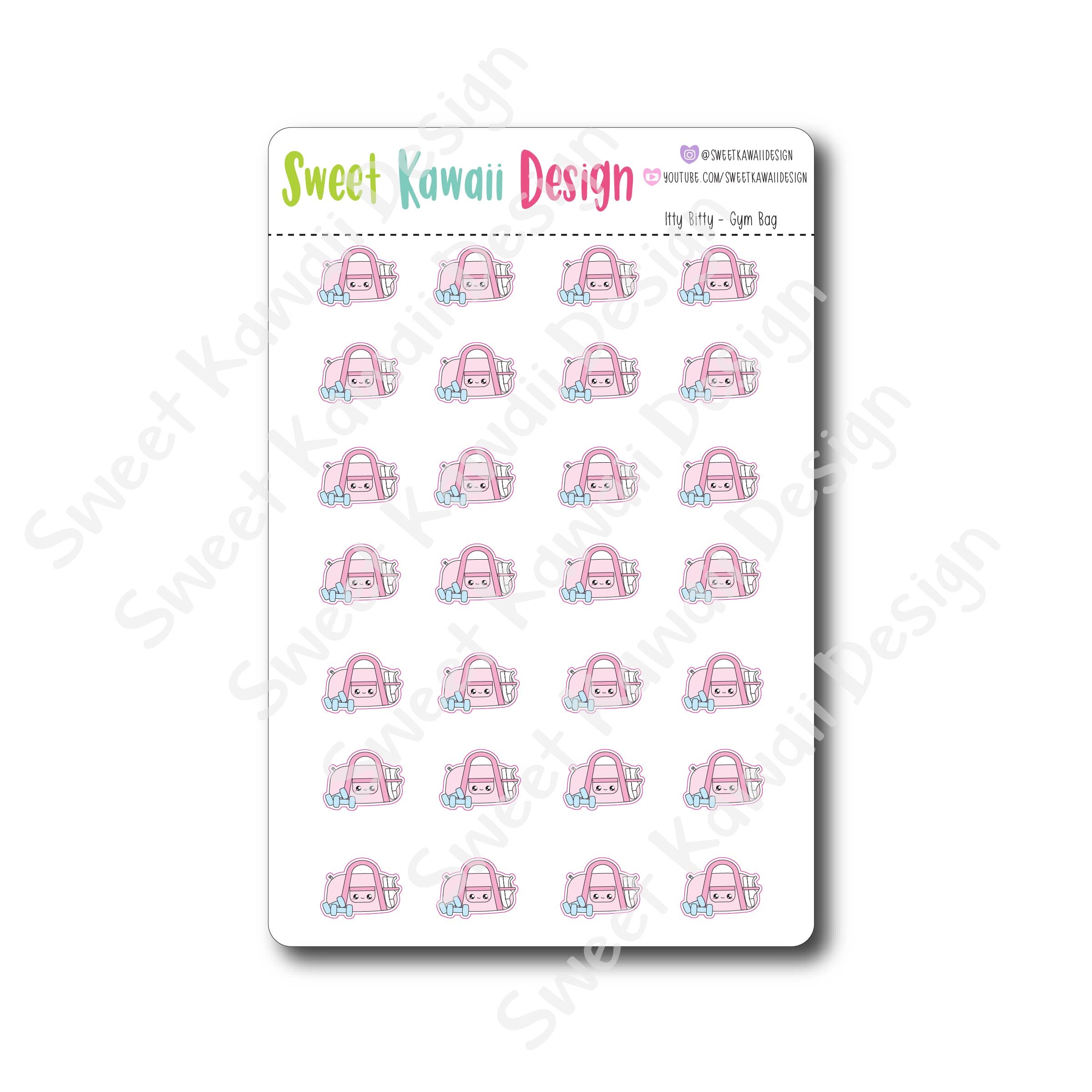 Kawaii Gym Bag Stickers