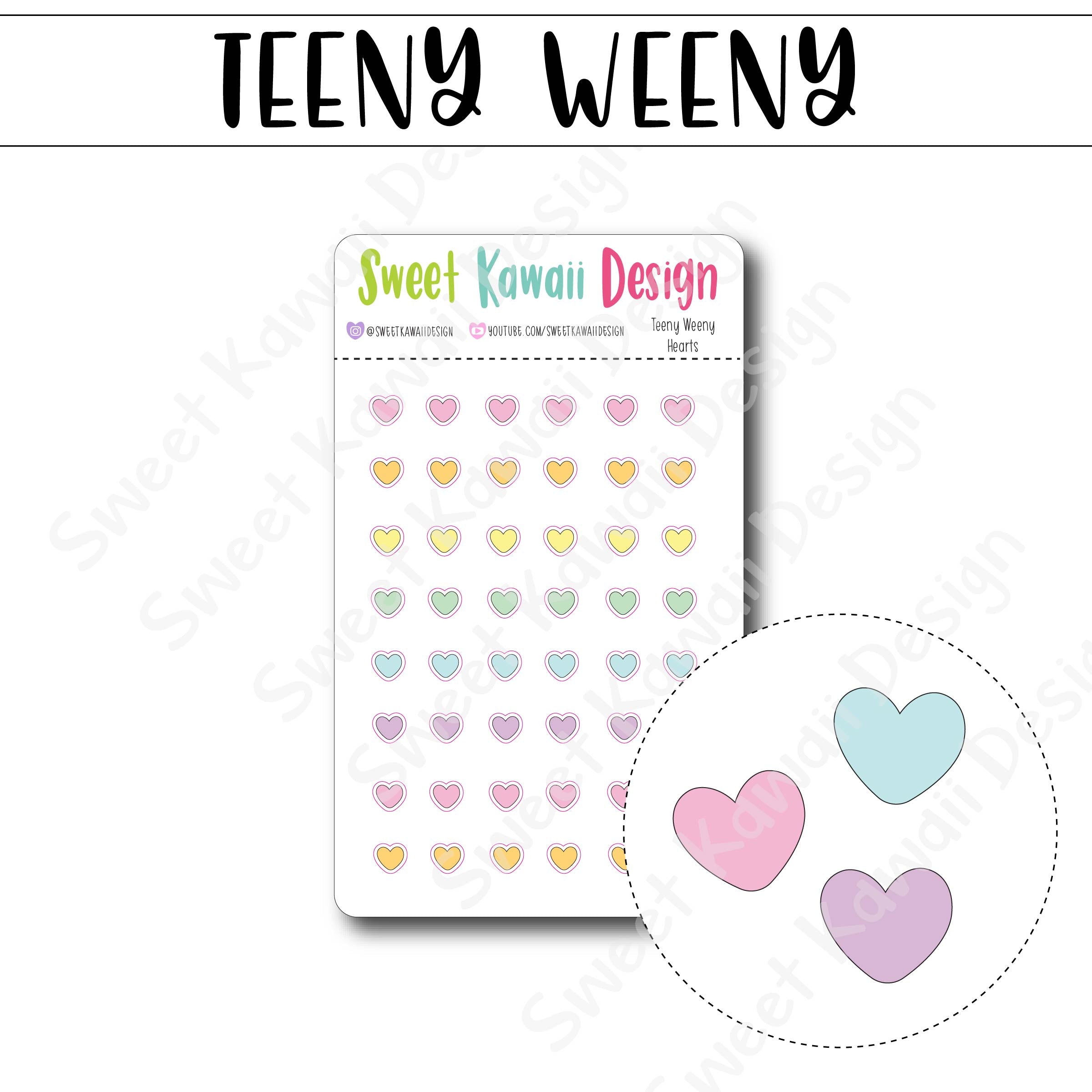 Teeny Weeny Heart Stickers