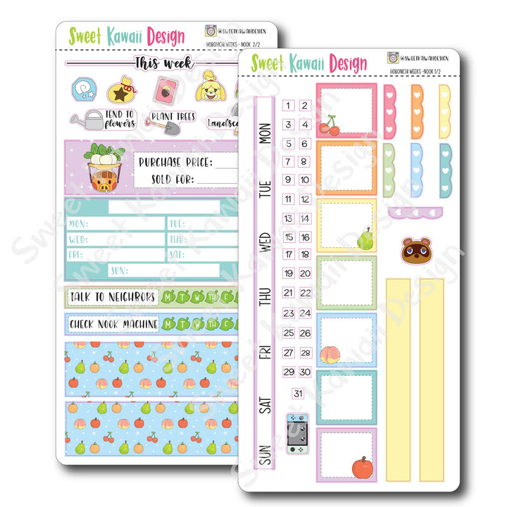 Kawaii Hobonichi Weeks Stickers - Nook