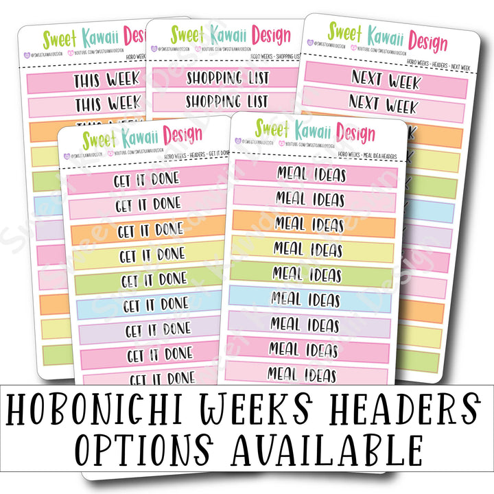 Hobonichi Weeks - Headers
