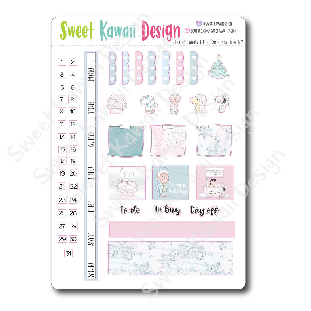 Kawaii Hobonichi Weeks Stickers - Little Christmas Tree