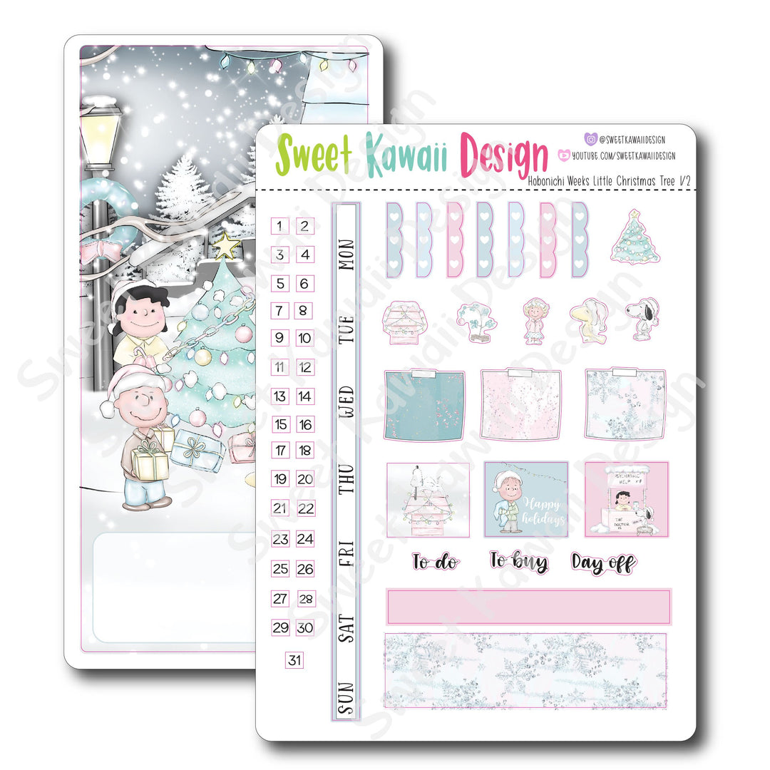 Kawaii Hobonichi Weeks Stickers - Little Christmas Tree
