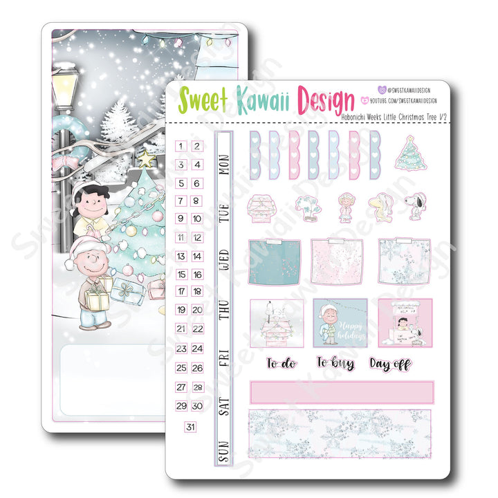 Kawaii Hobonichi Weeks Stickers - Little Christmas Tree