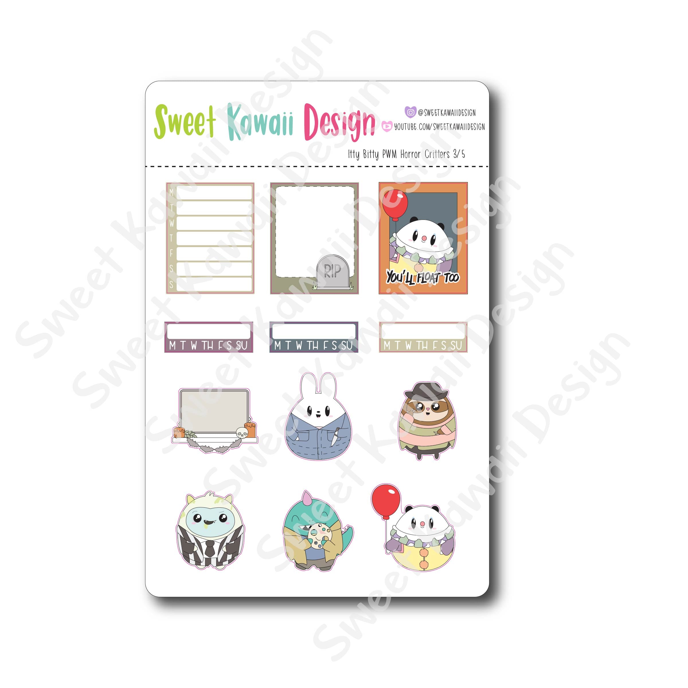 Weekly Kit  - Horror Critters ITTY BITTY