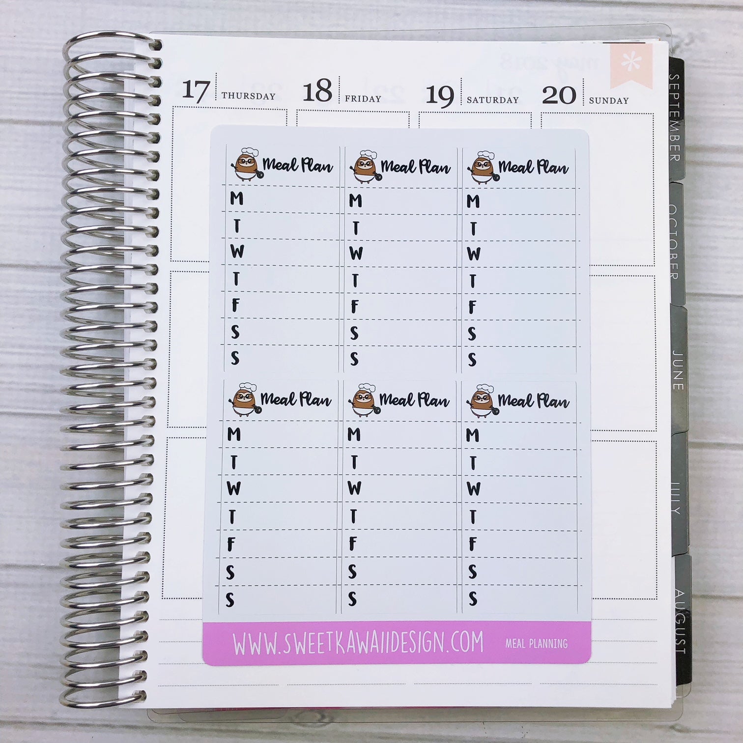Kawaii Meal Planning Stickers