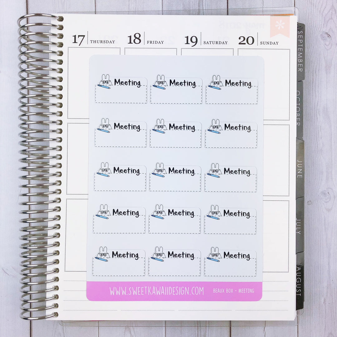 Kawaii Beaux Box Stickers - Meeting