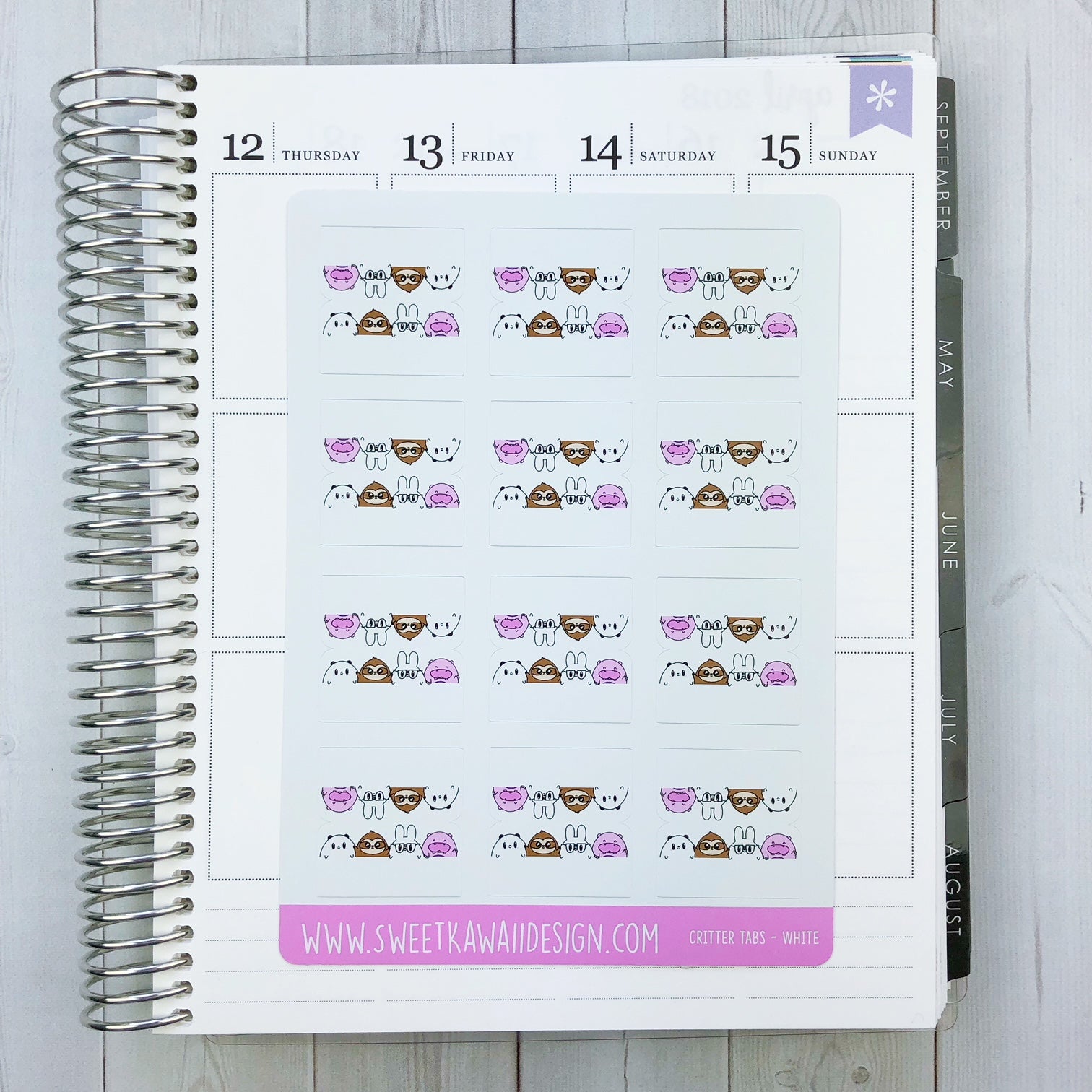 Kawaii Sticker Tabs - Options Available