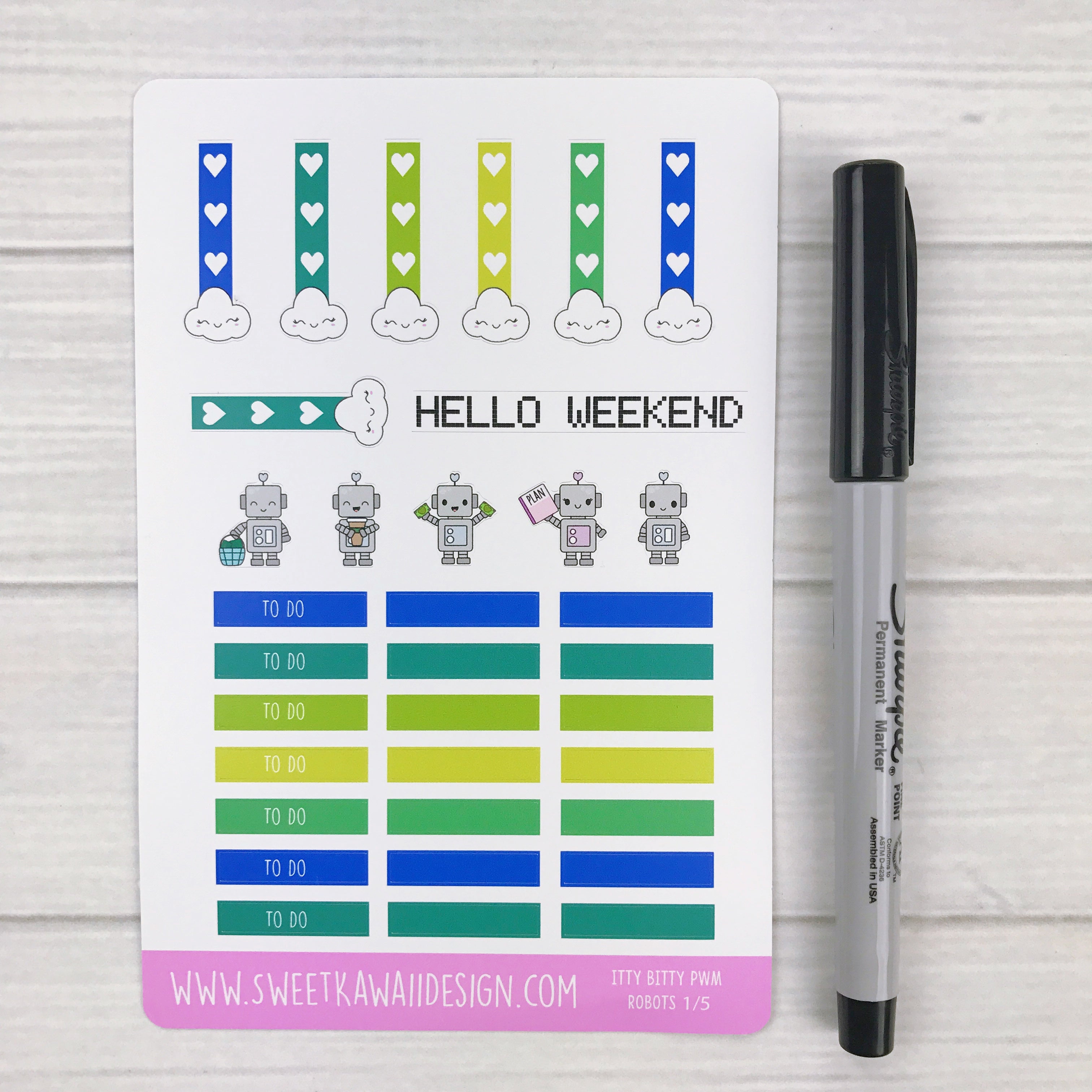 ITTY BITTY Weekly Kit  - Robots