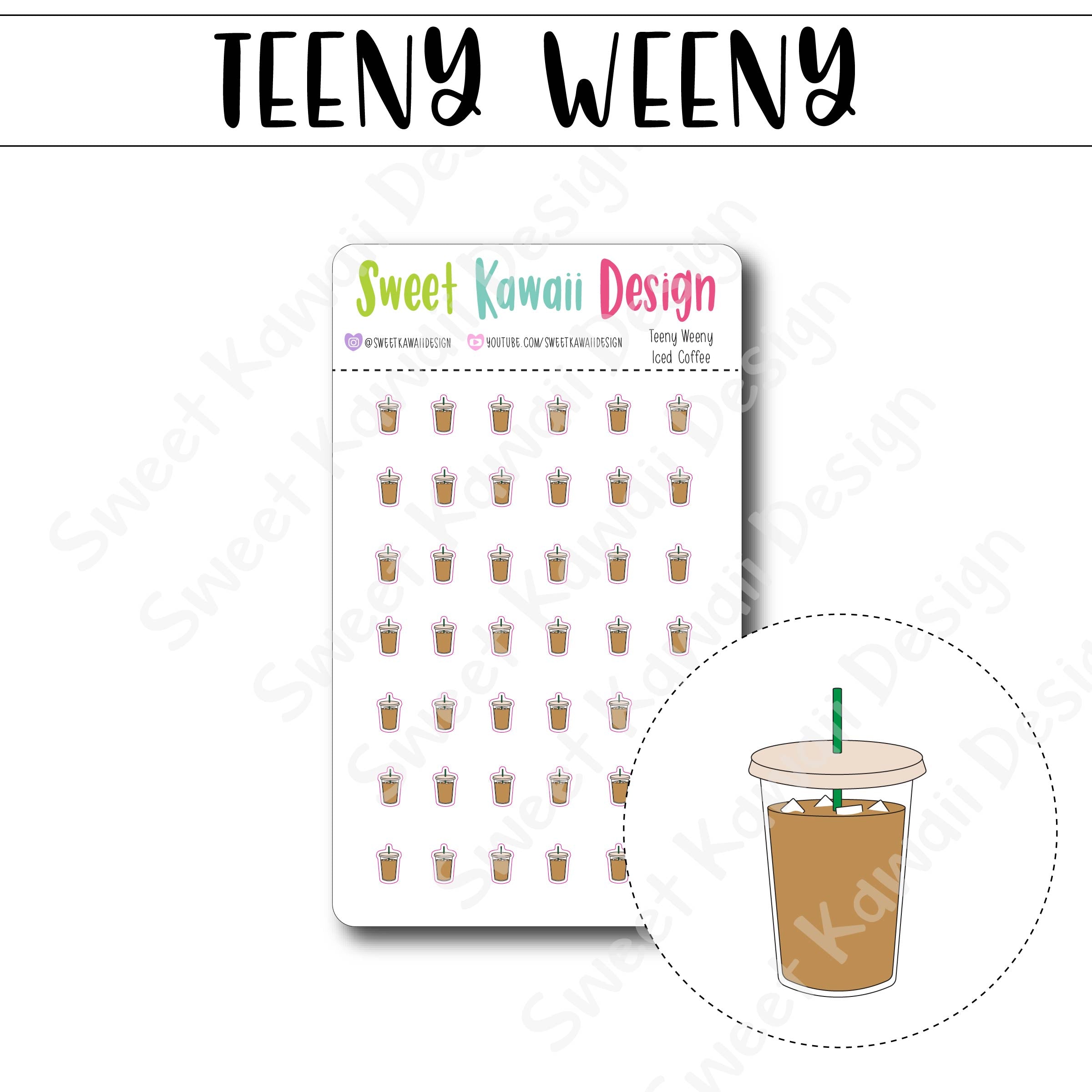 Teeny Weeny Iced Coffee Stickers