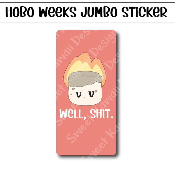 Kawaii Jumbo Sticker - Burnt Marshmallow - Size Options Available