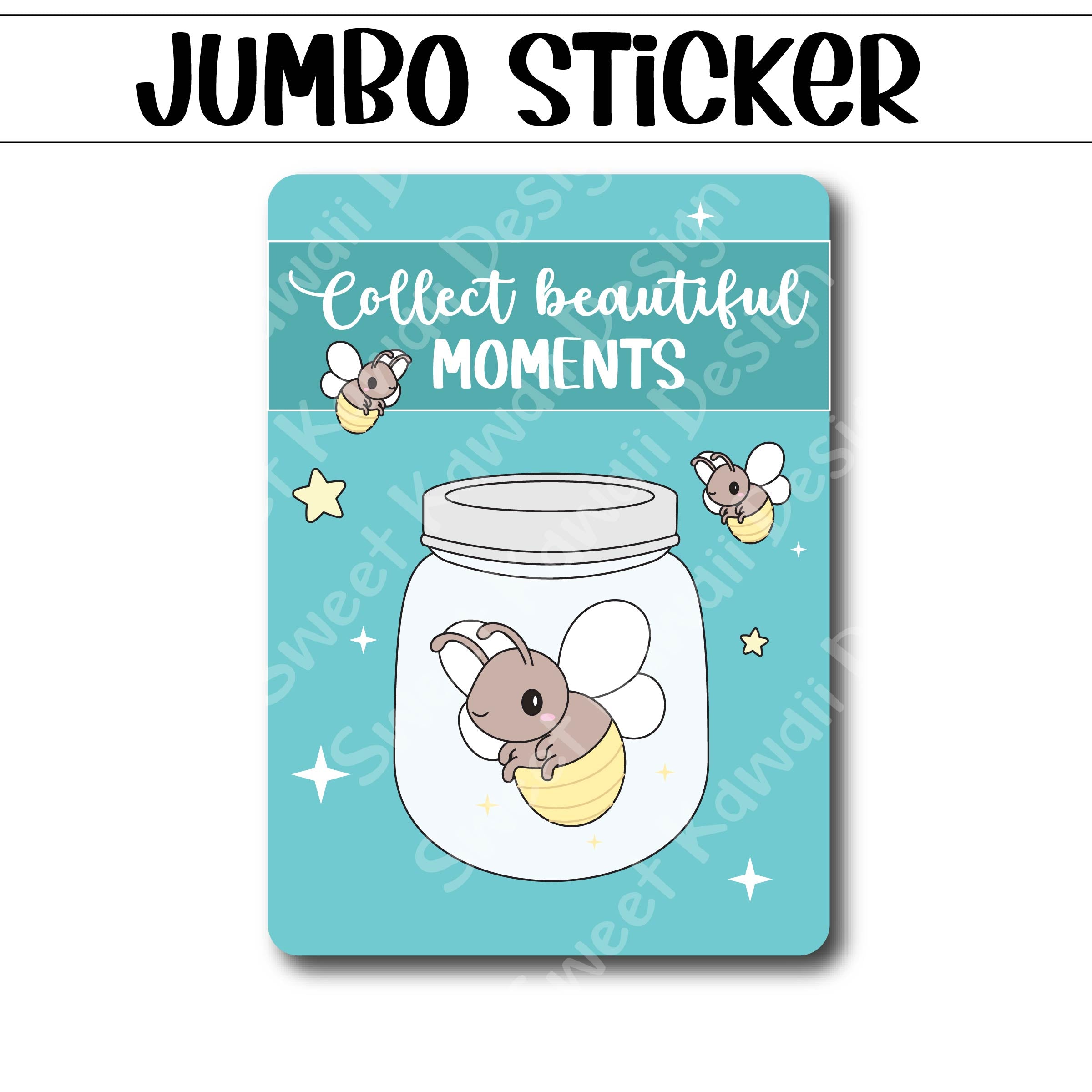 Kawaii Jumbo Sticker - Firefly - Size Options Available