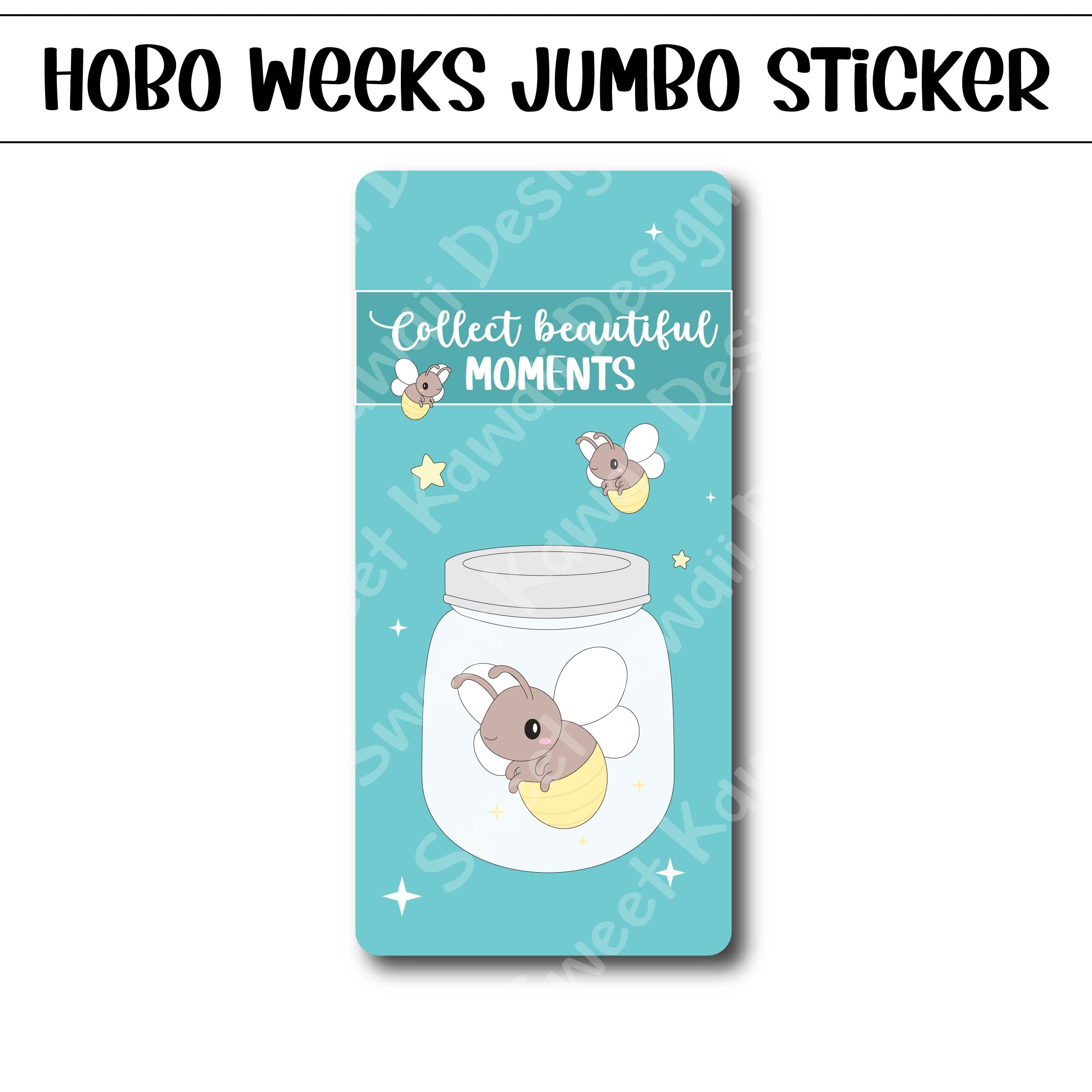 Kawaii Jumbo Sticker - Firefly - Size Options Available