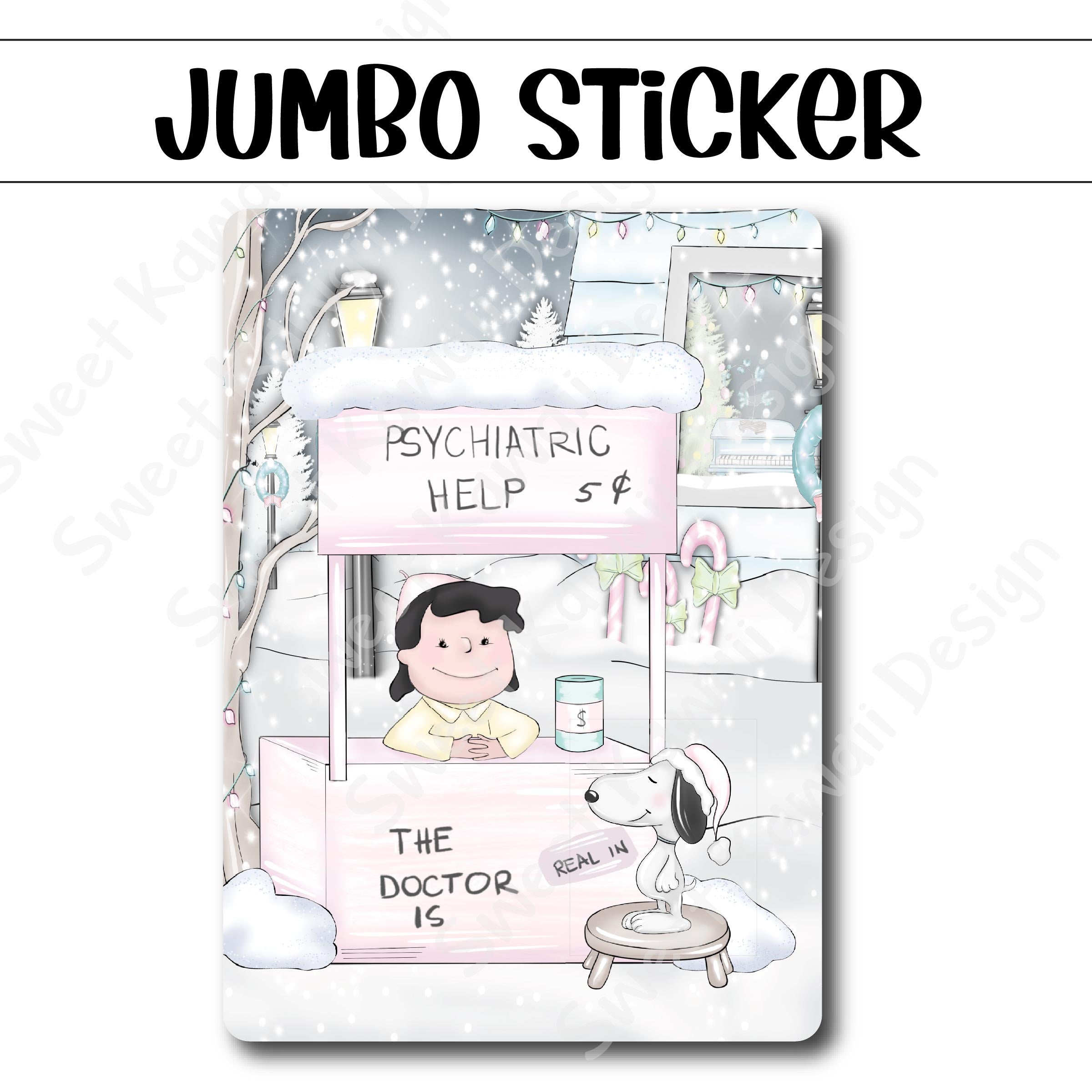 Kawaii Jumbo Sticker - Lucy - Size Options Available