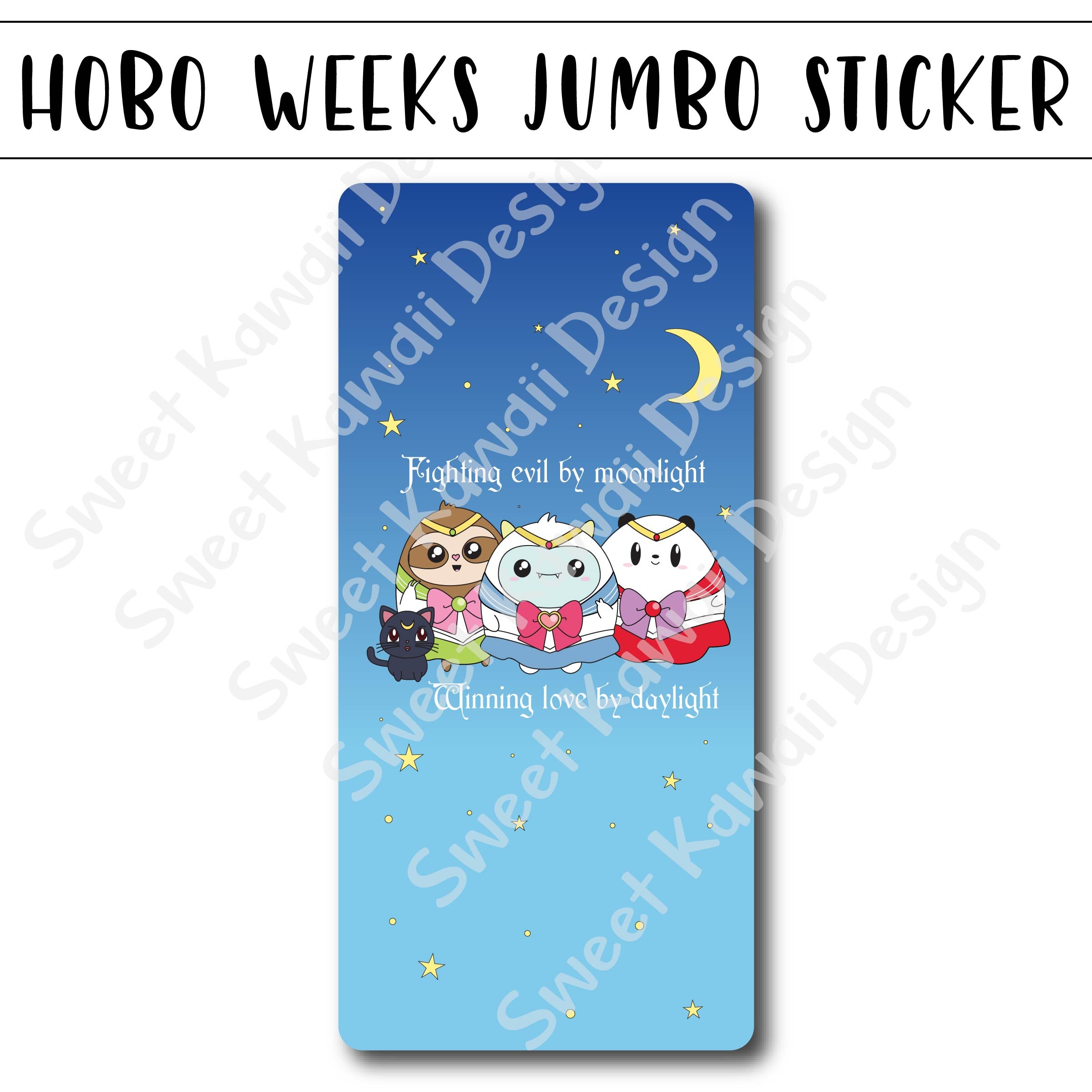 Kawaii Jumbo Sticker - Sailor Critters - Size Options Available