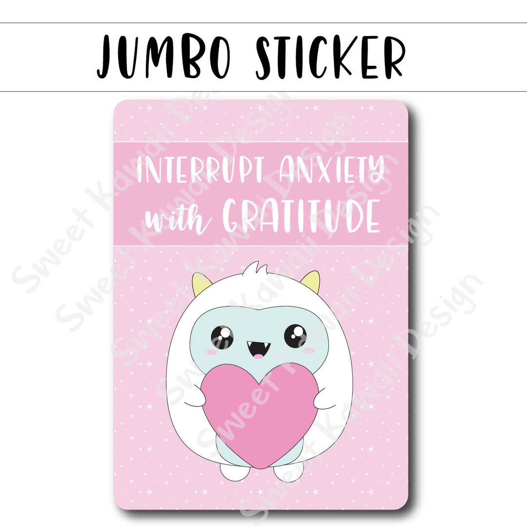 Kawaii Jumbo Sticker - Anxiety - Size Options Available