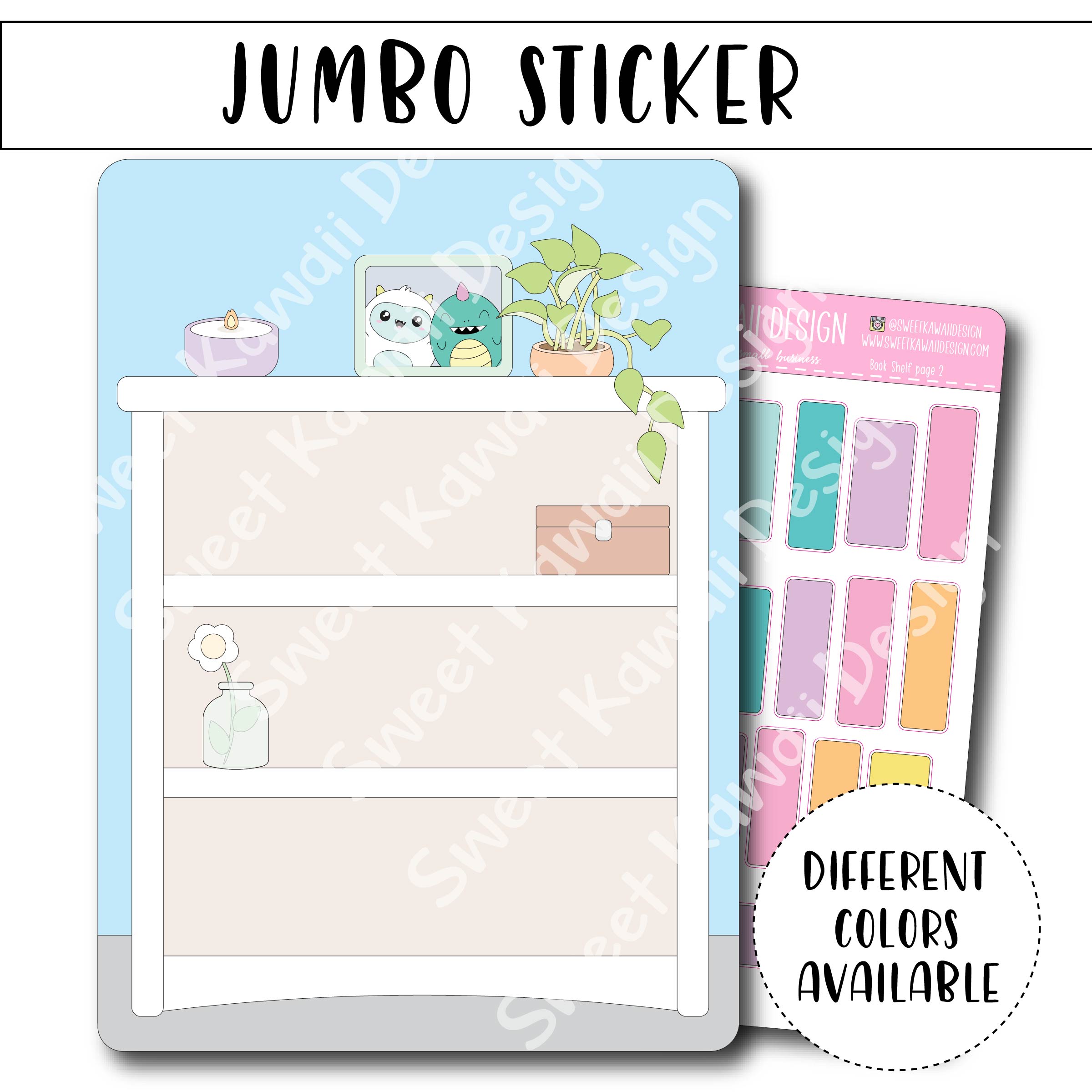 Kawaii Jumbo Sticker - 5x7 Book-it List (Book Tracker)