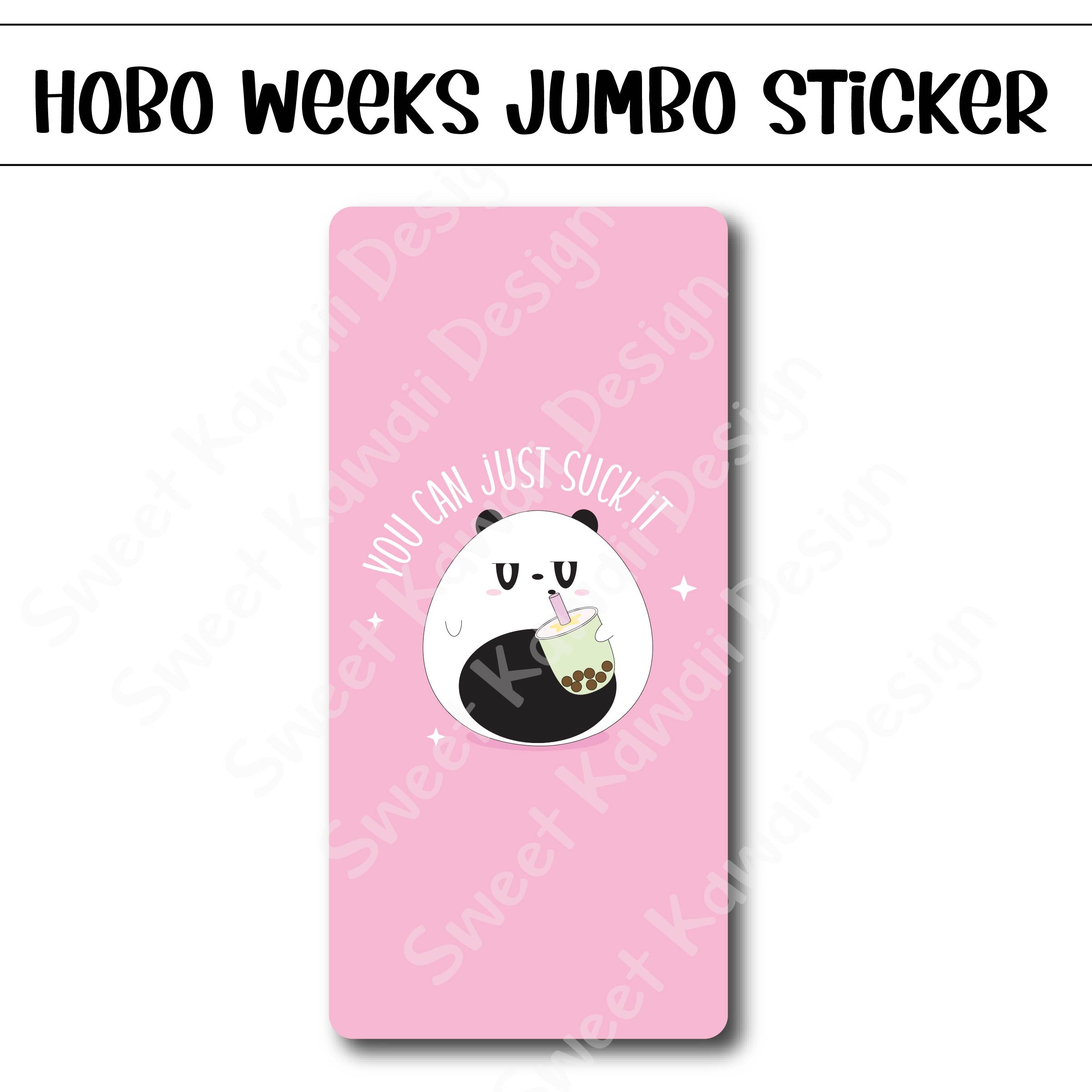 Kawaii Jumbo Sticker - Suck It - Size Options Available