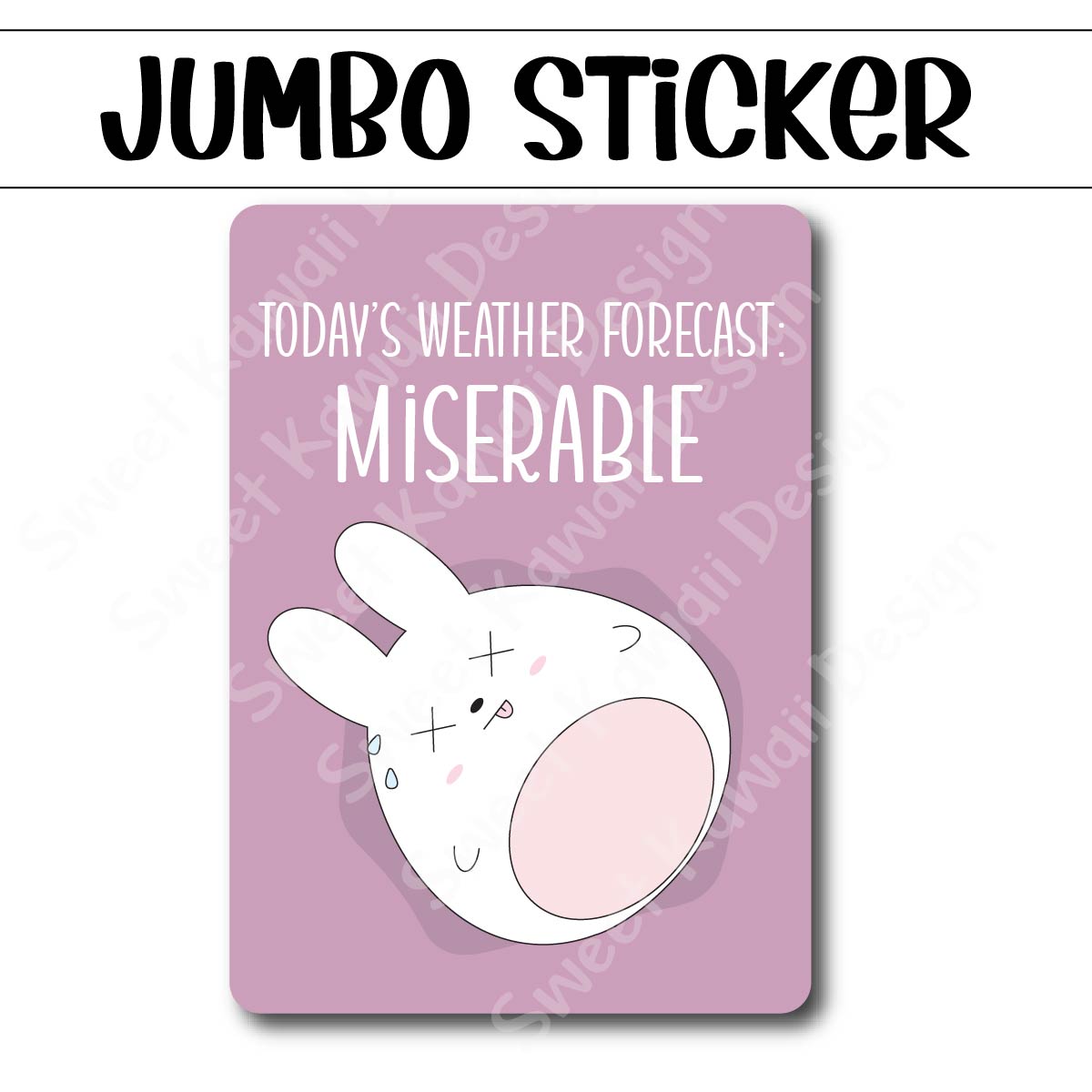 Kawaii Jumbo Sticker - Weather Forecast - Size Options Available