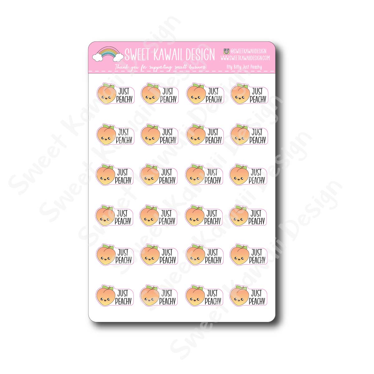 Kawaii Just Peachy Stickers
