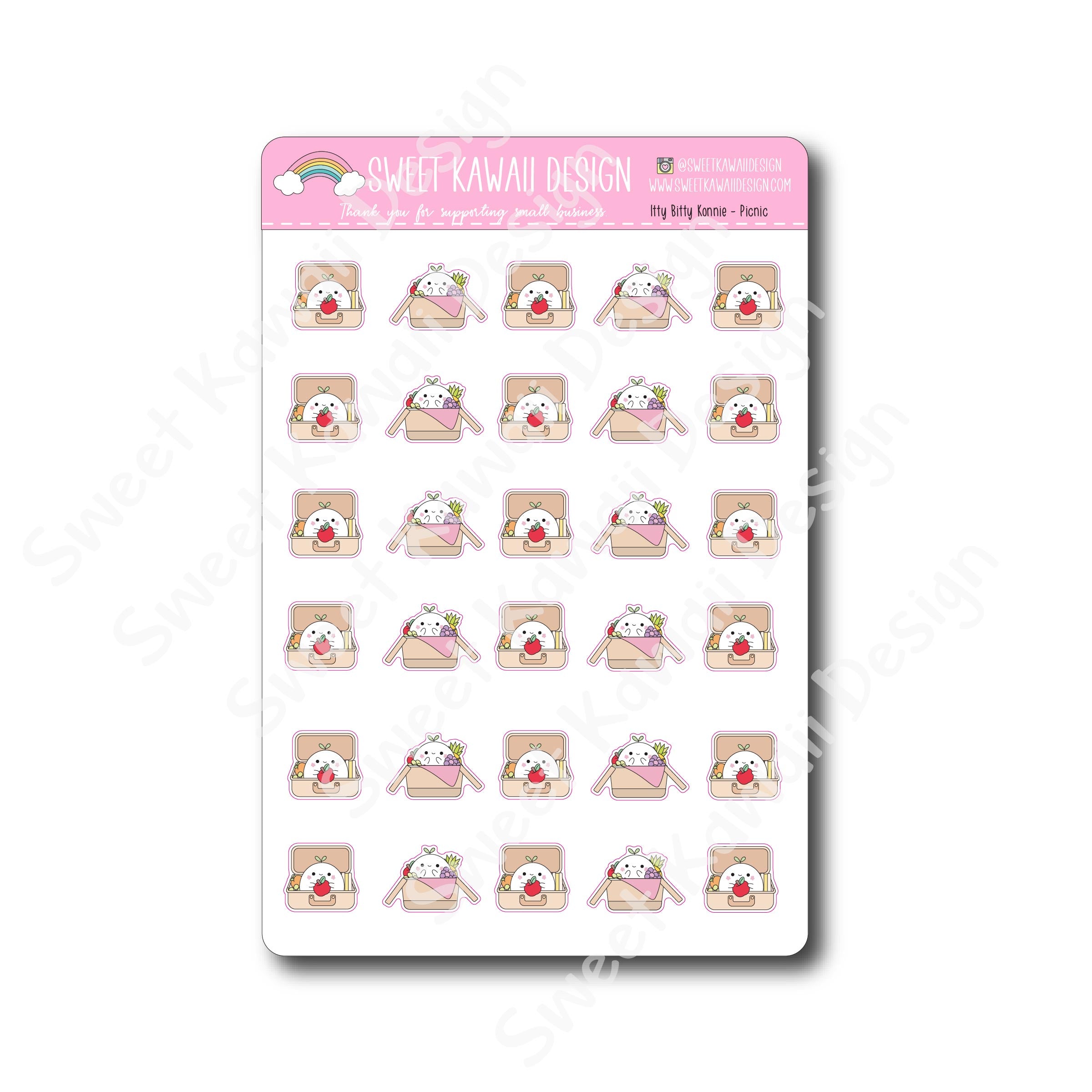 Kawaii Konnie Stickers - Picnic