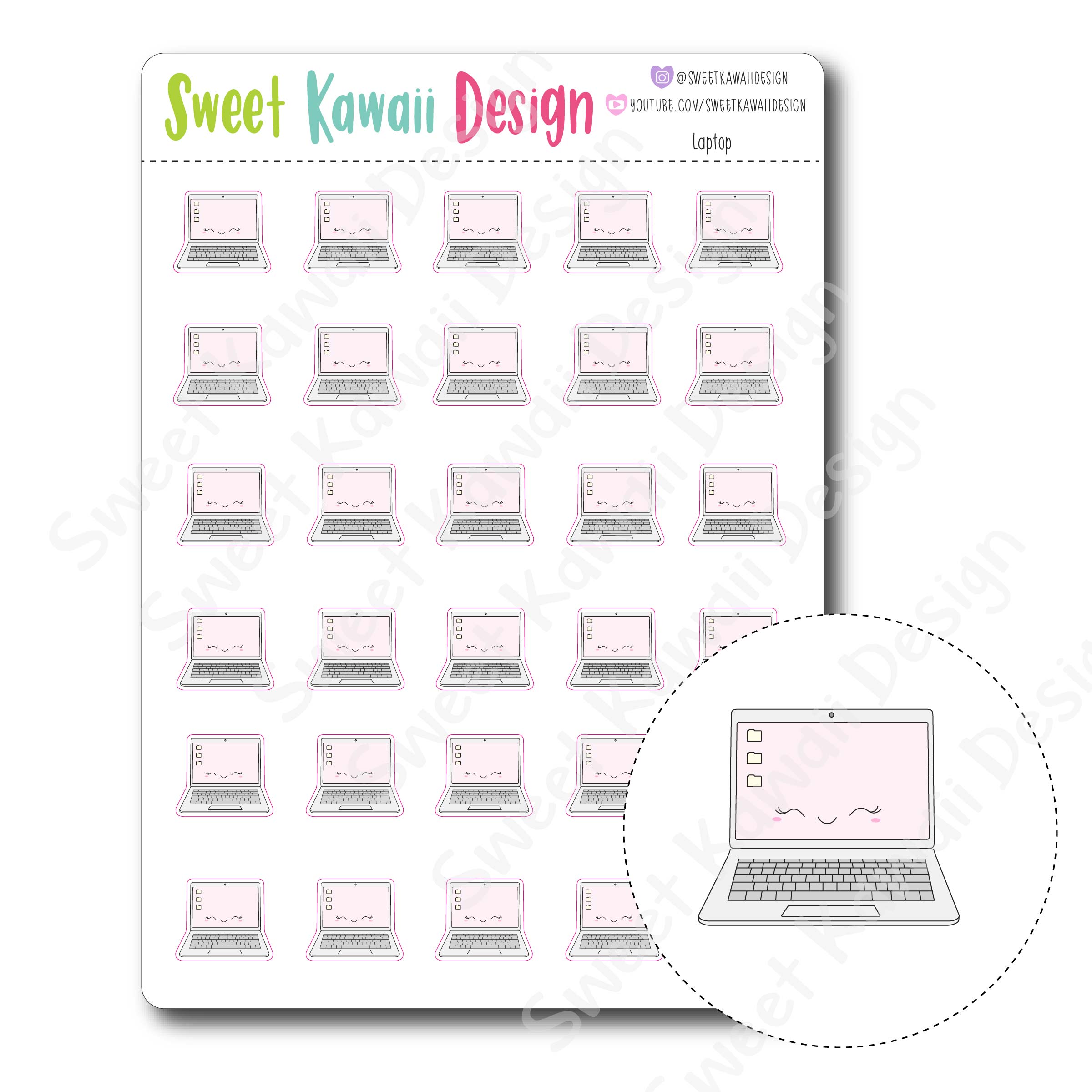Kawaii Laptop Stickers