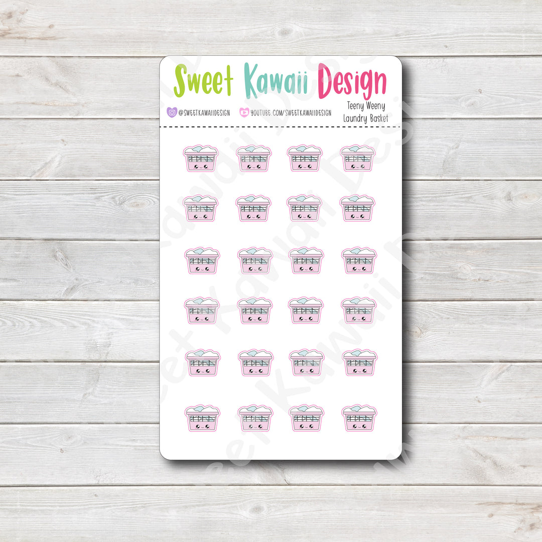 Teeny Weeny Laundry Basket Stickers