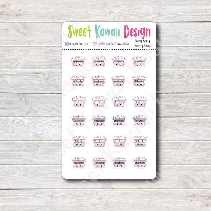 Teeny Weeny Laundry Basket Stickers