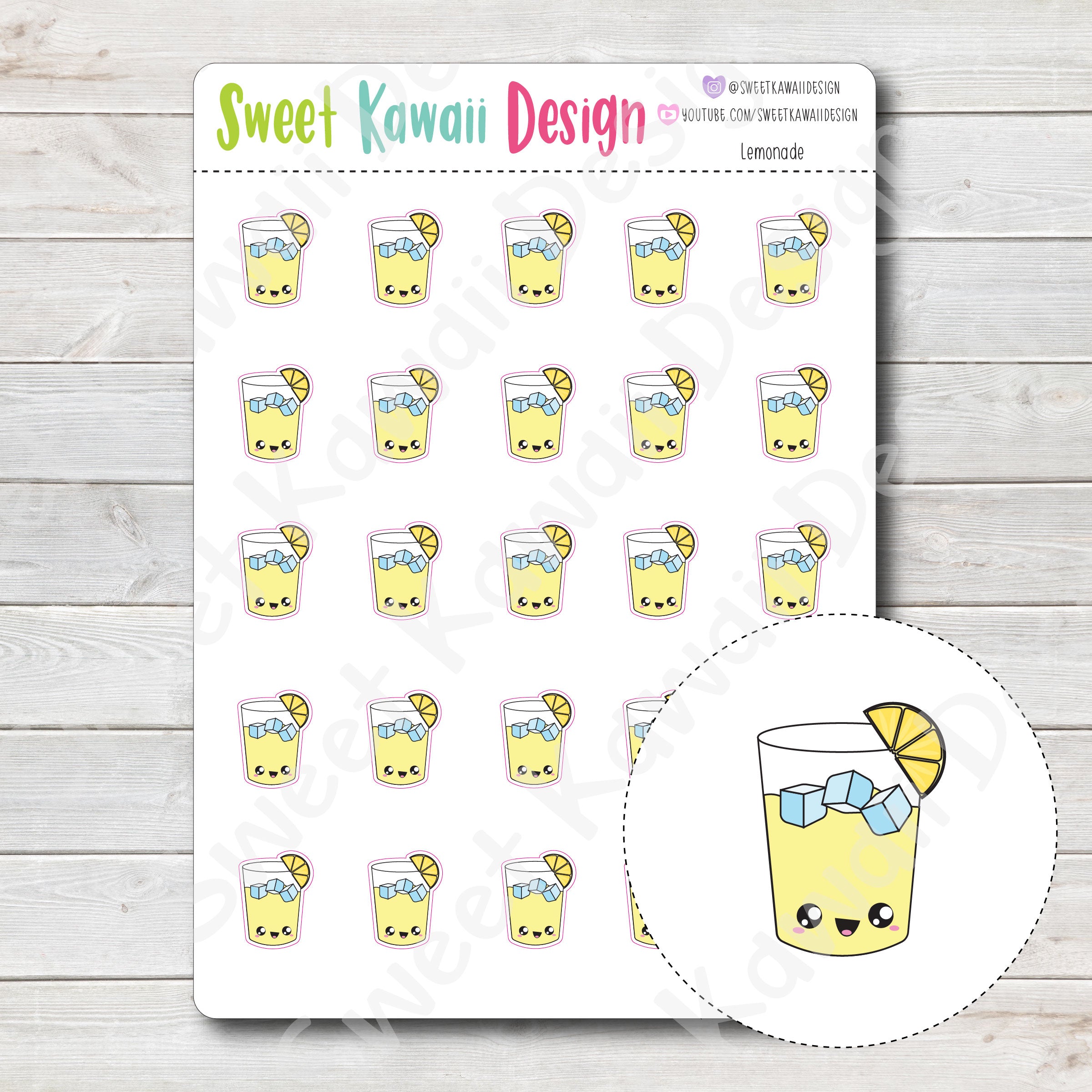 Kawaii Lemonade Stickers