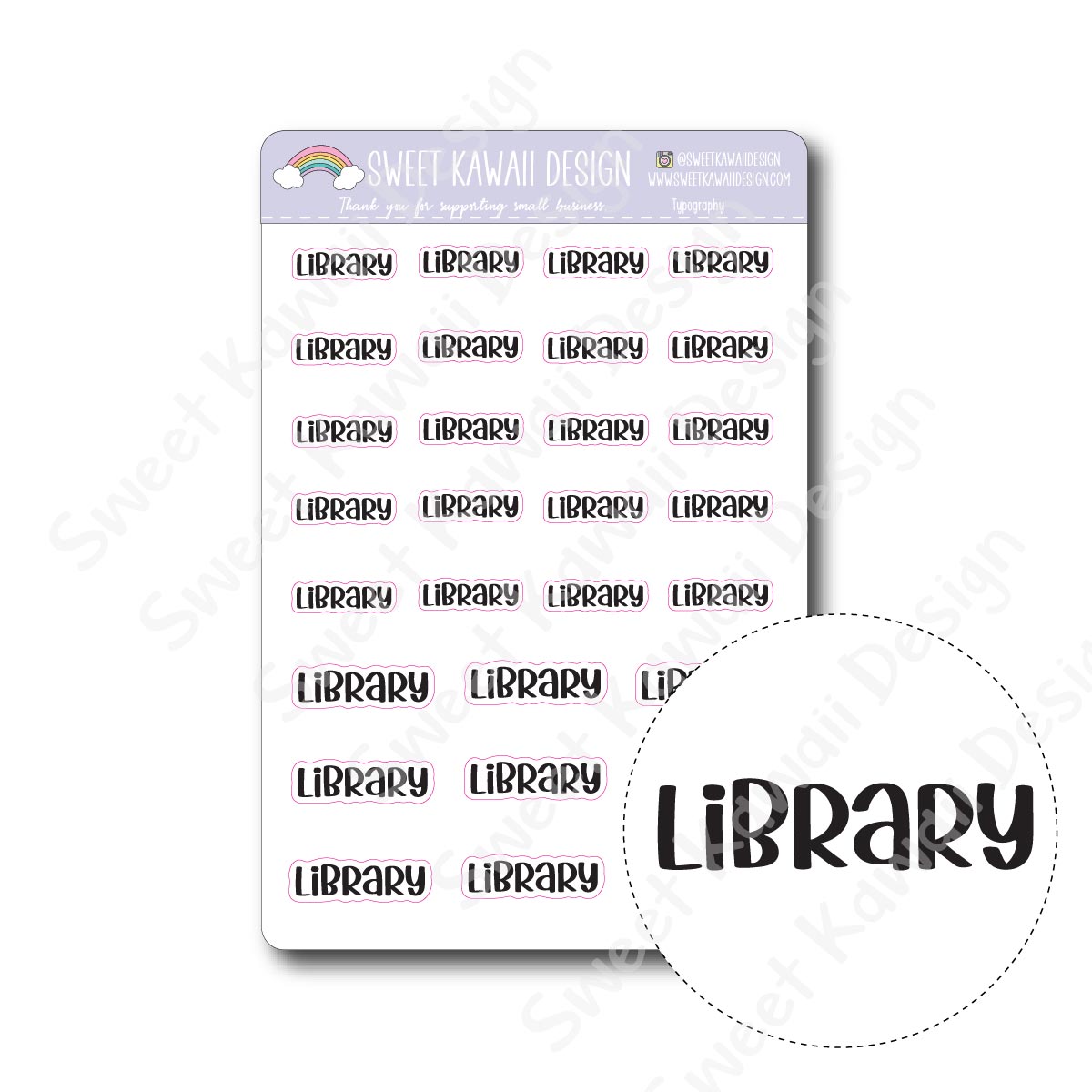 Typography Stickers - Library