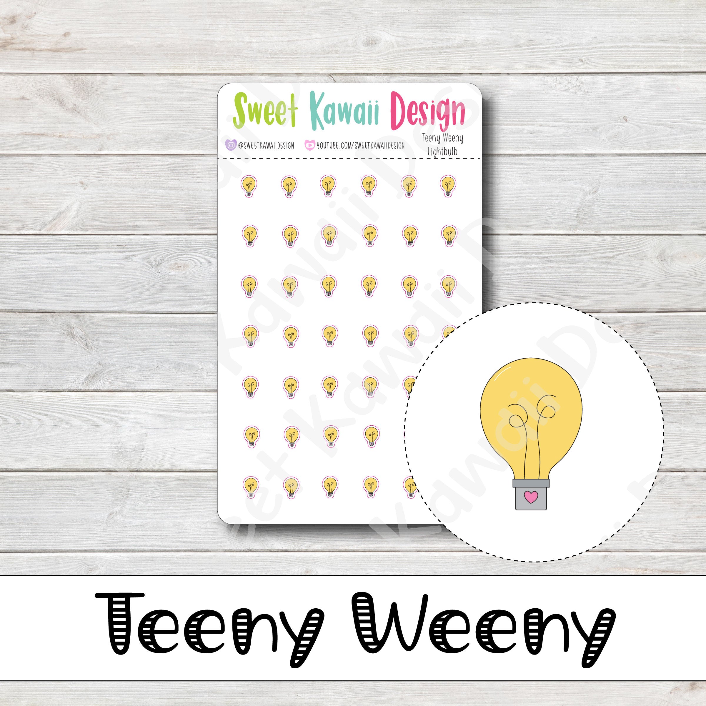 Teeny Weeny Lightbulb Stickers