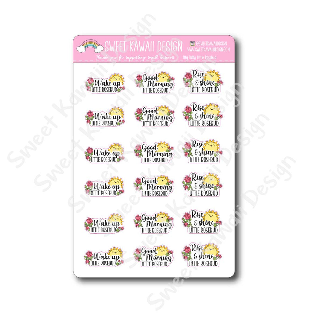 Kawaii Little Rosebud Stickers