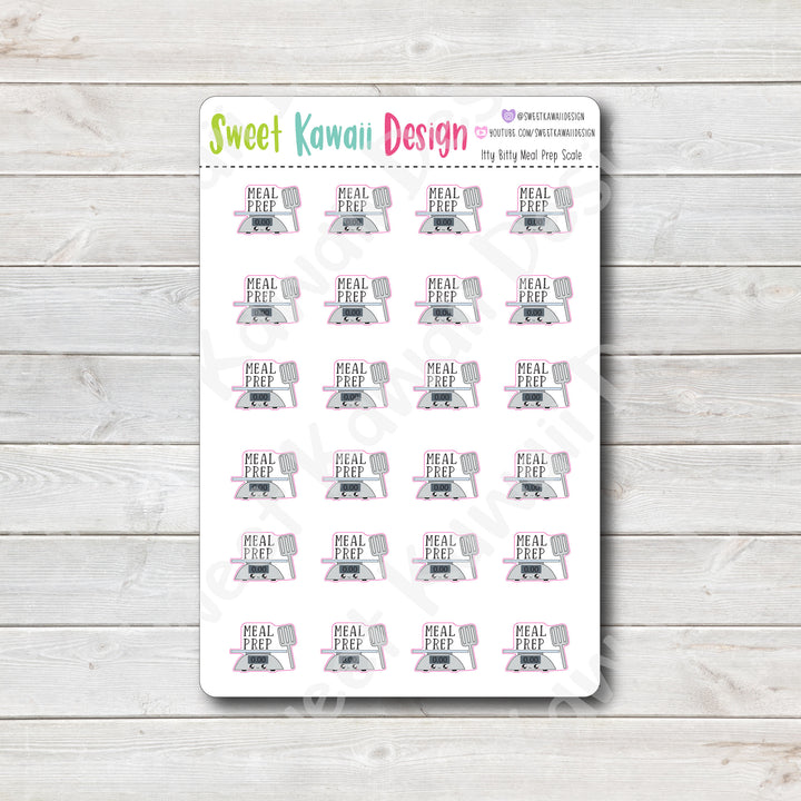 Kawaii Meal Prep (Scale) Stickers