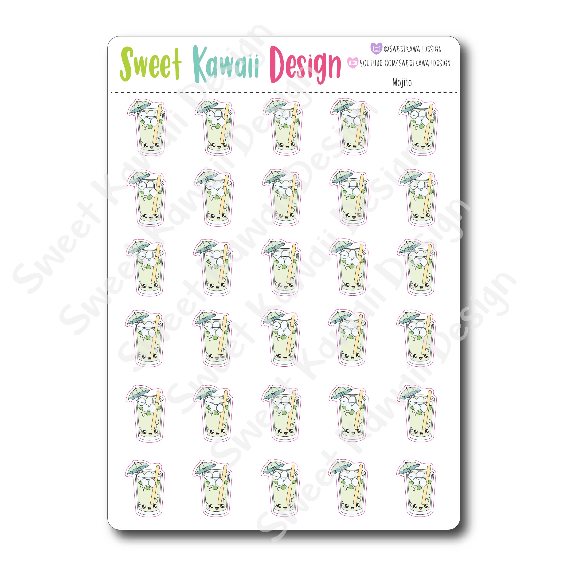 Kawaii Mojito Stickers