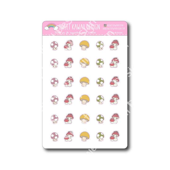 Kawaii Mushroom Stickers