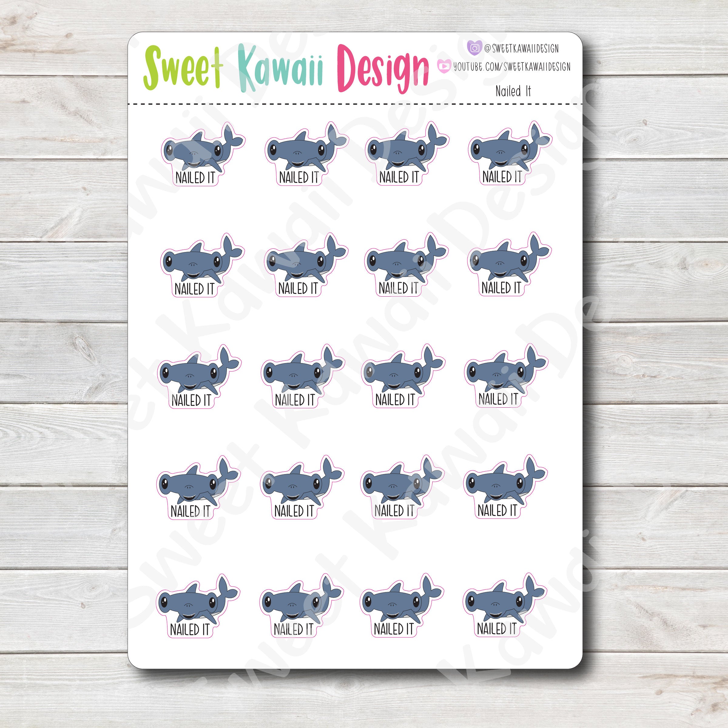Kawaii Nailed It Stickers