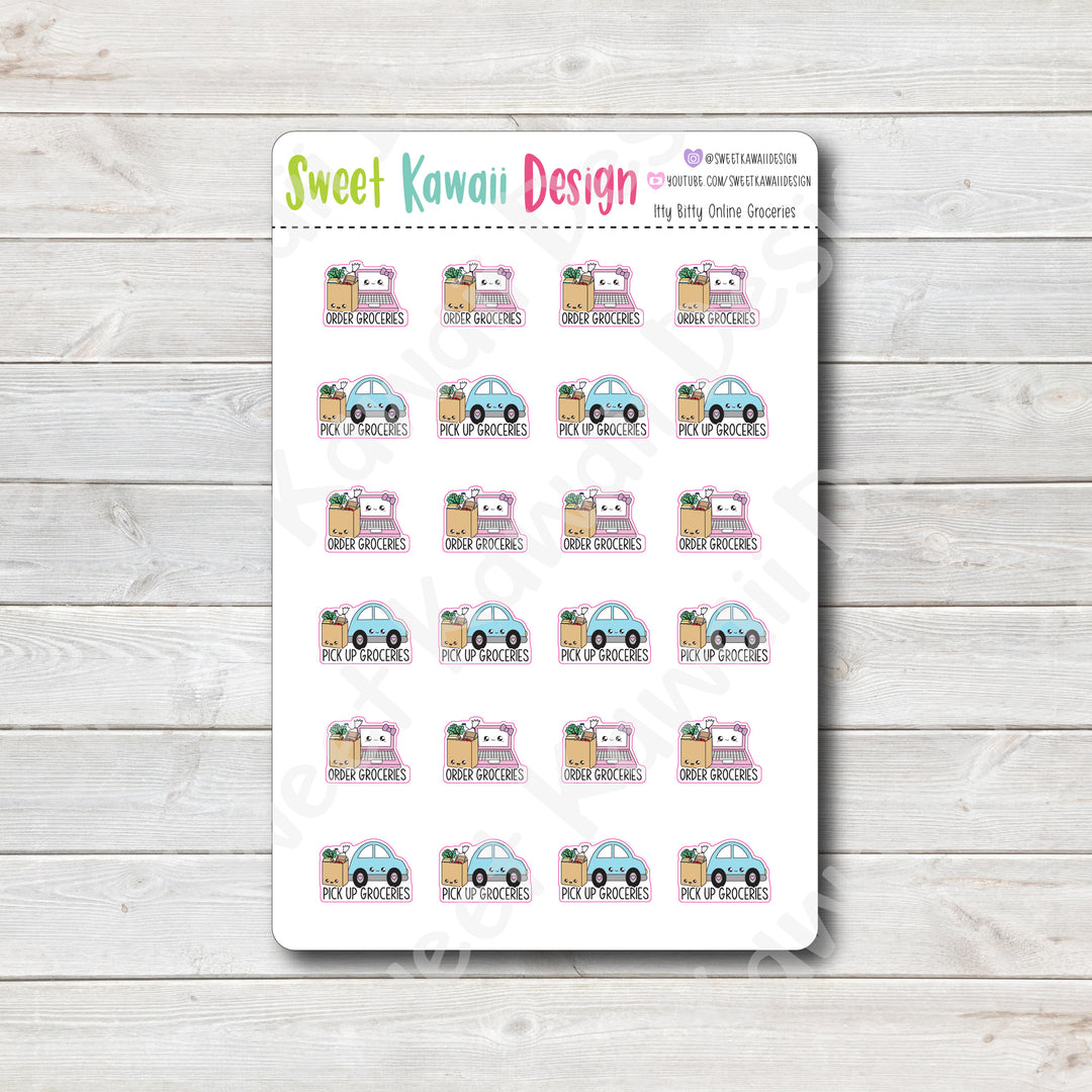Kawaii Online Grocery Stickers