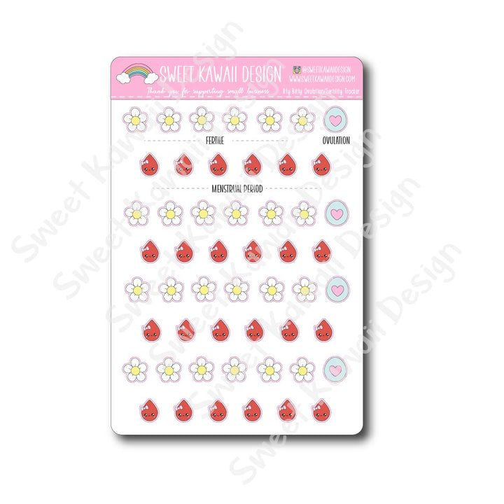 Kawaii Ovulation/Fertility Tracking Stickers