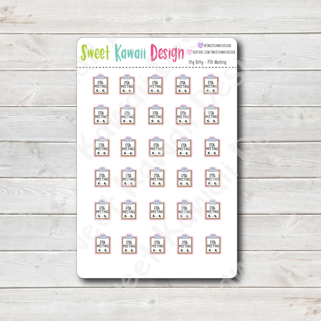 Kawaii PTA Meeting Stickers