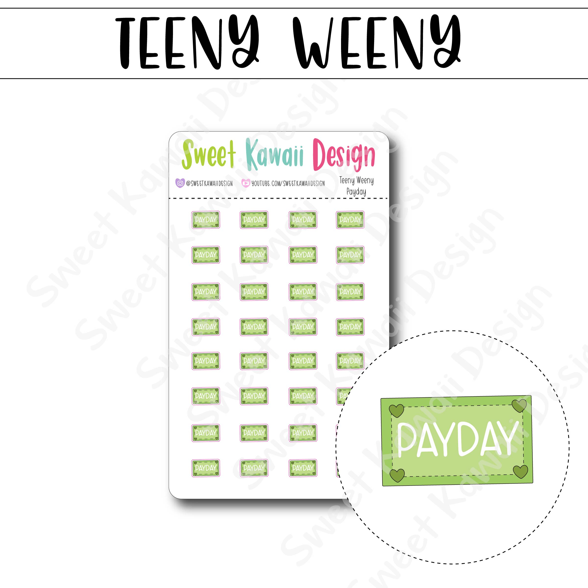 Teeny Weeny Payday Stickers