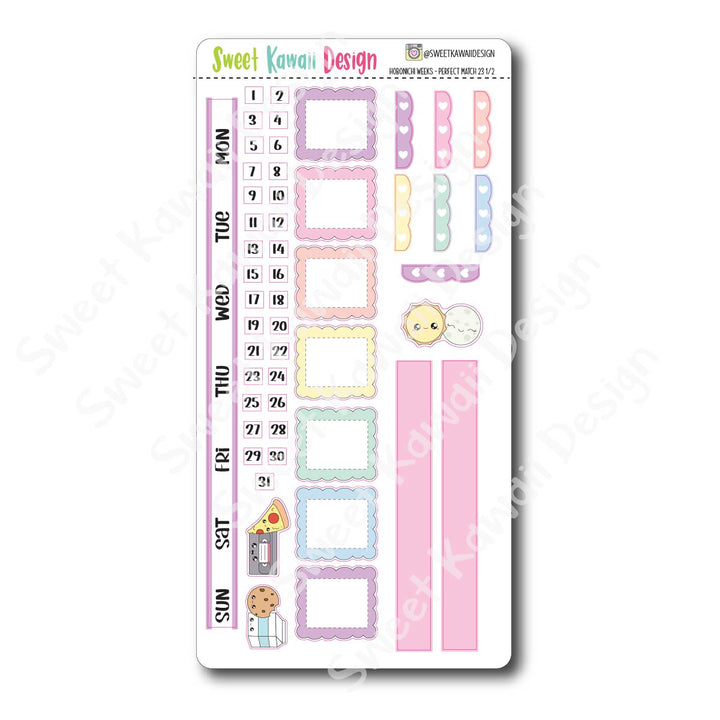 Kawaii Hobonichi Weeks Stickers - Perfect Match 23