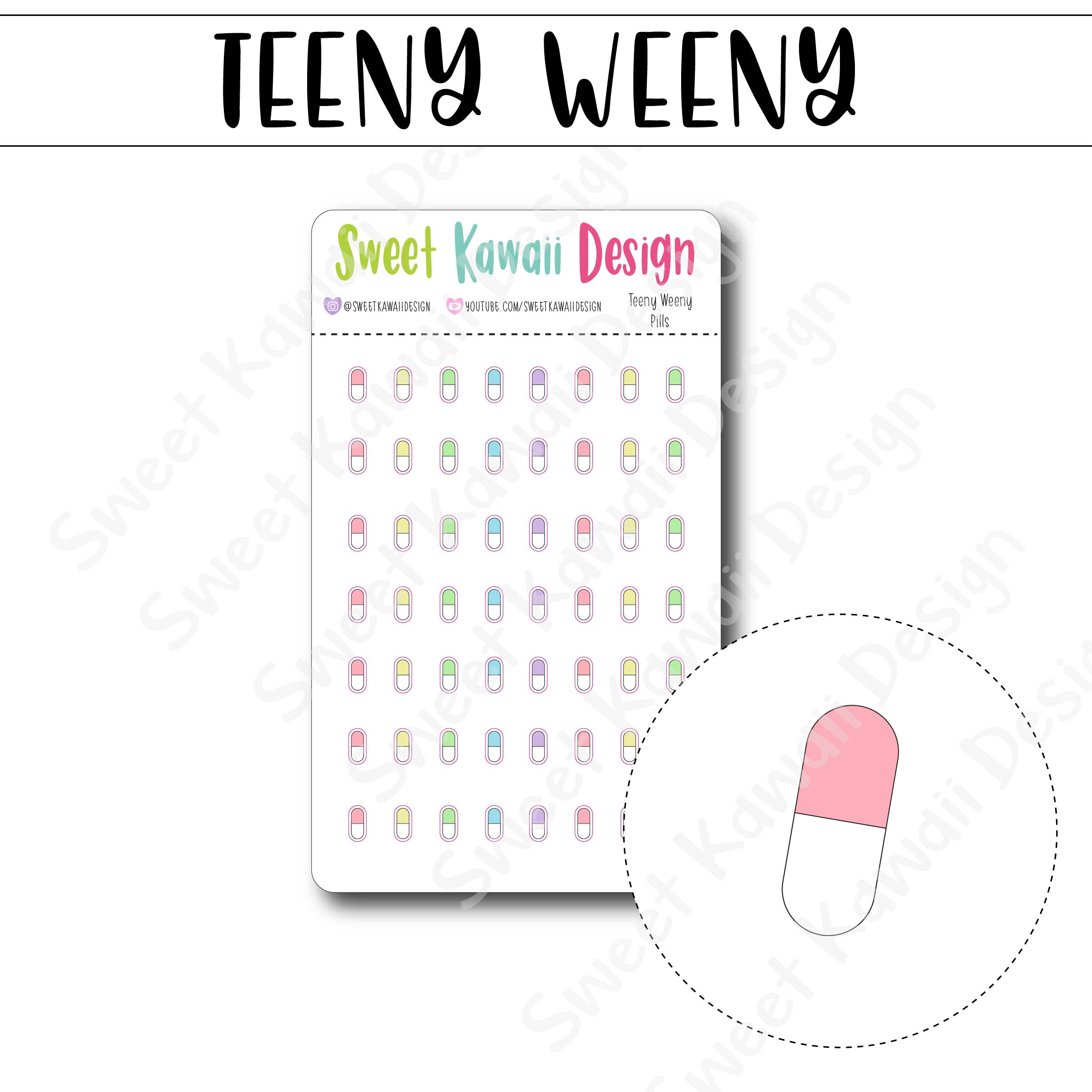 Teeny Weeny Pill Stickers