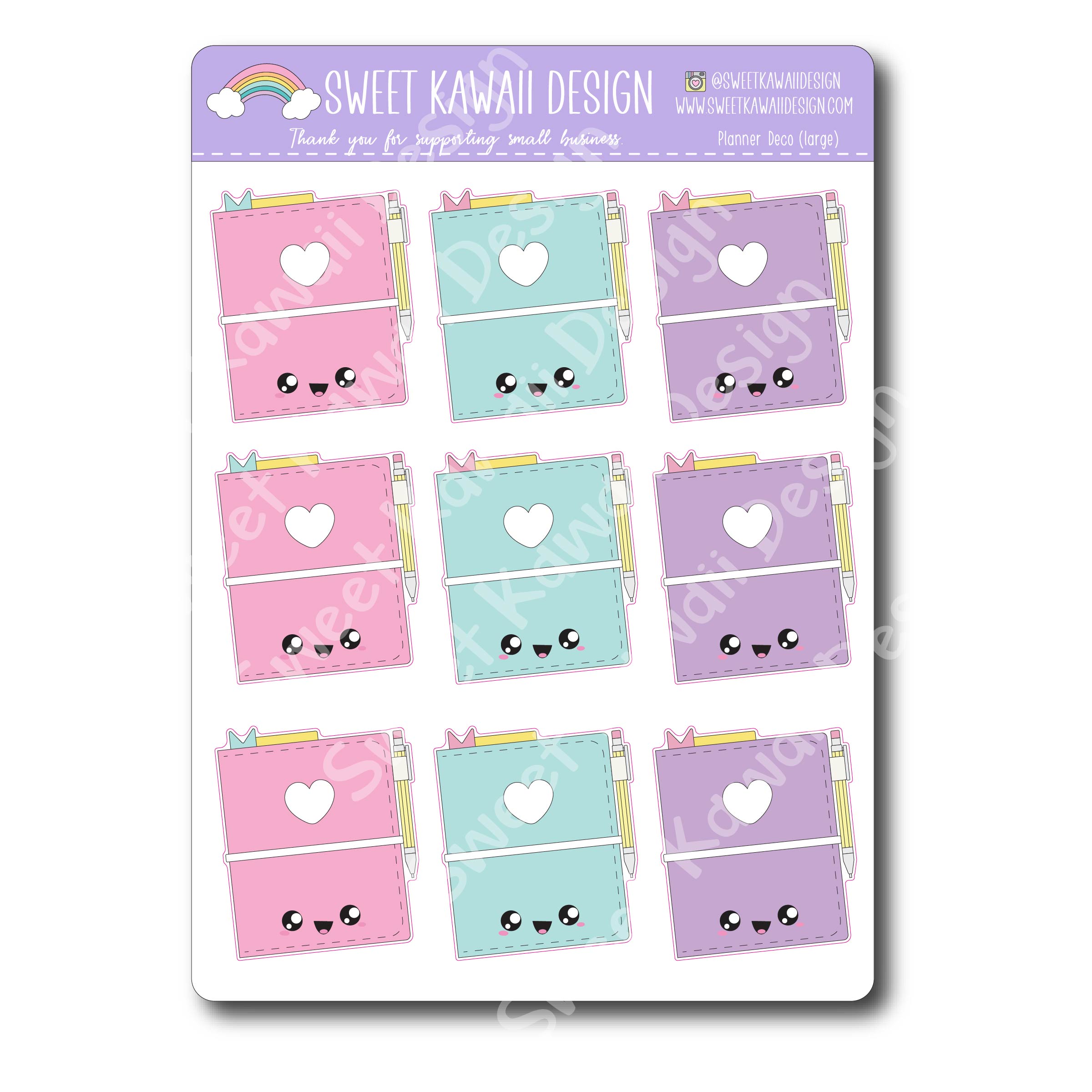Kawaii Planner Deco (Large) Stickers