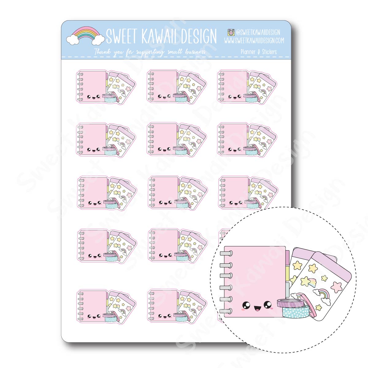 Kawaii Planner and Stickers Stickers