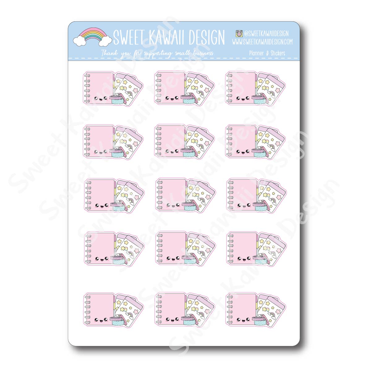 Kawaii Planner and Stickers Stickers